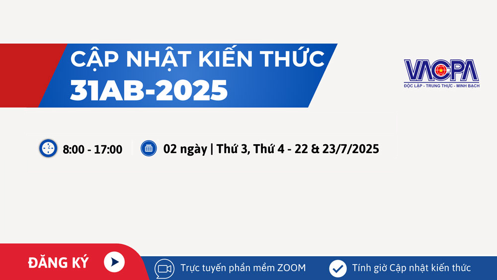 Thư mời tham dự lớp CNKT Online 31AB-2025, 2 ngày 22-23/7/2025